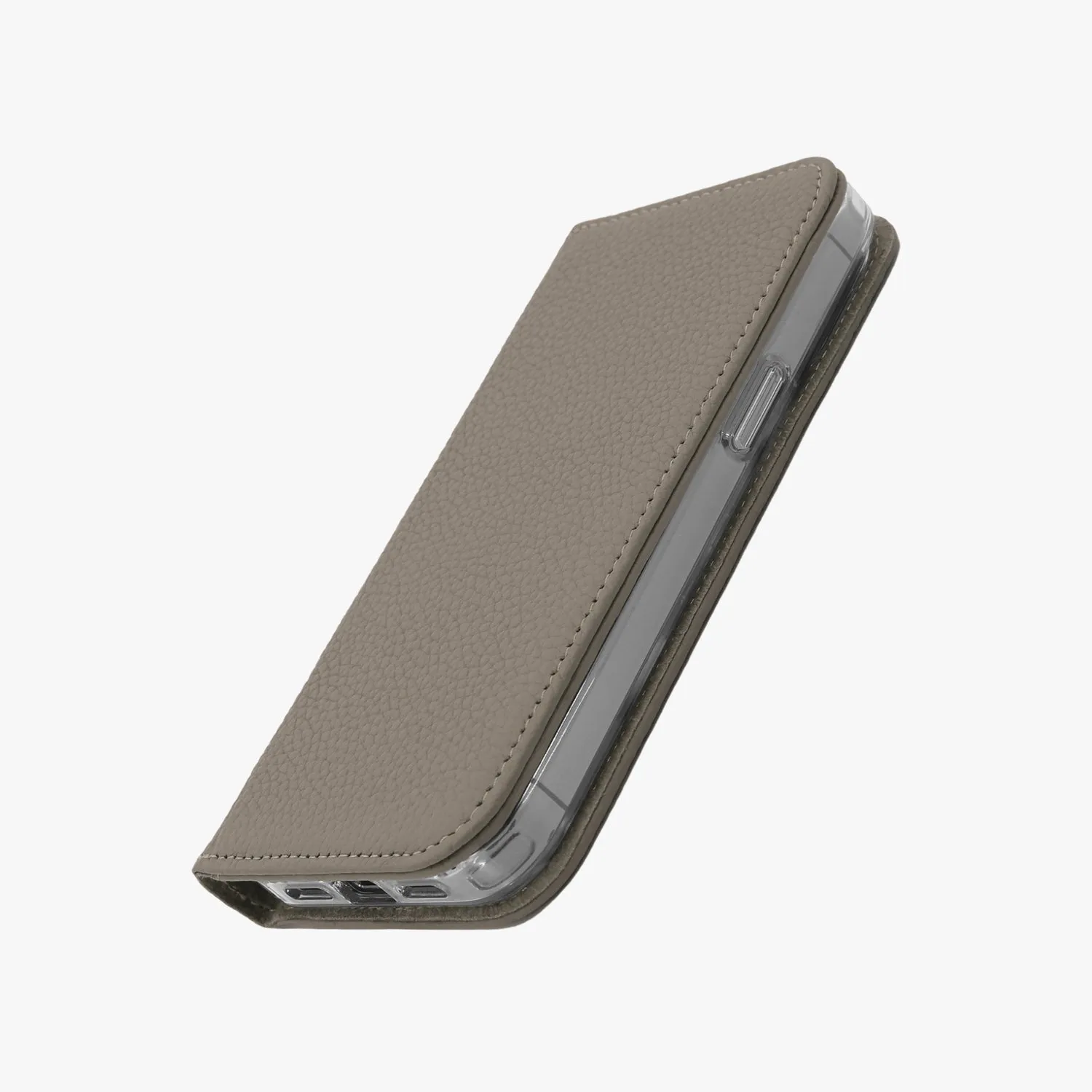 iPhone 12/12 Pro MagSafe Leather Flip Cover with Clear Case