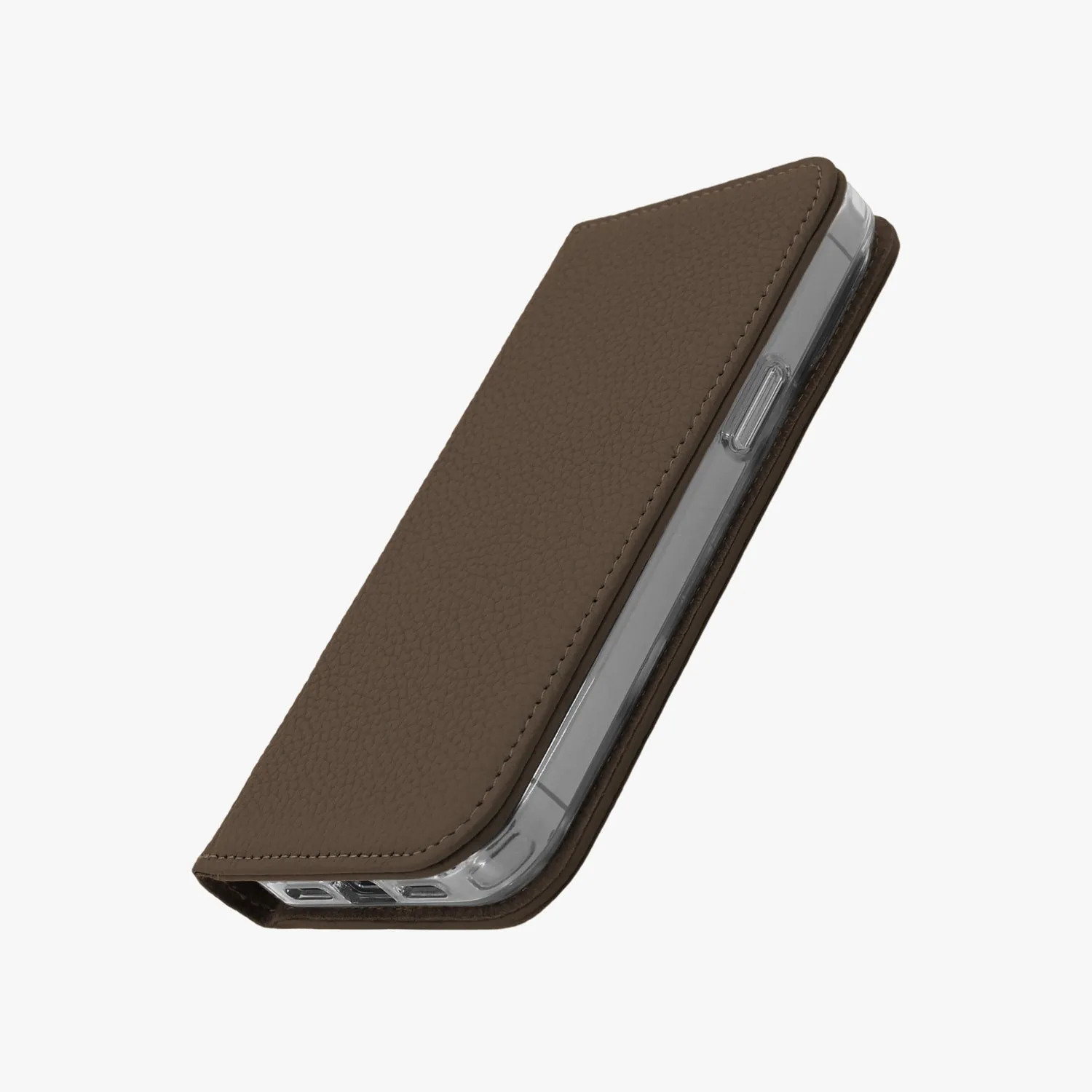 iPhone 12/12 Pro MagSafe Leather Flip Cover with Clear Case