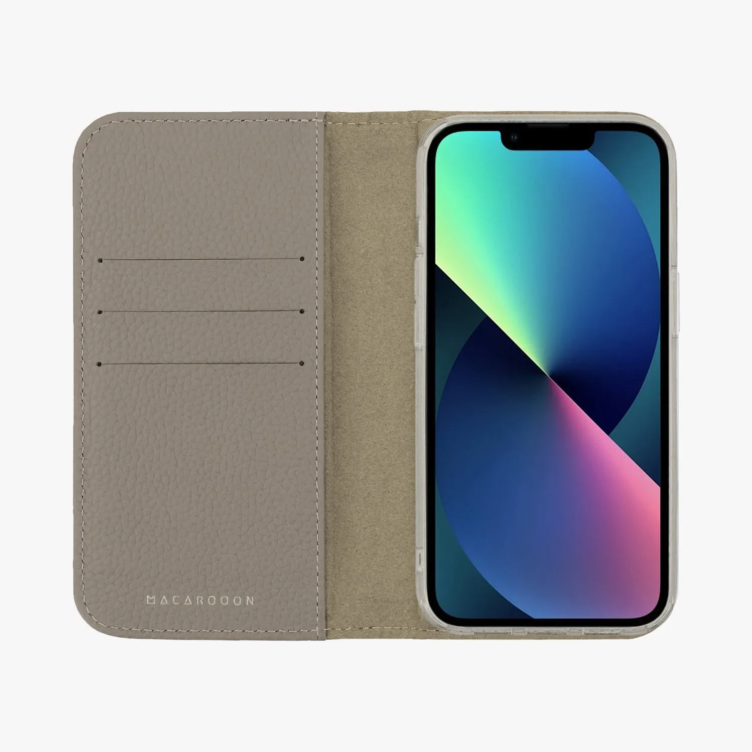 iPhone 12/12 Pro MagSafe Leather Flip Cover with Clear Case
