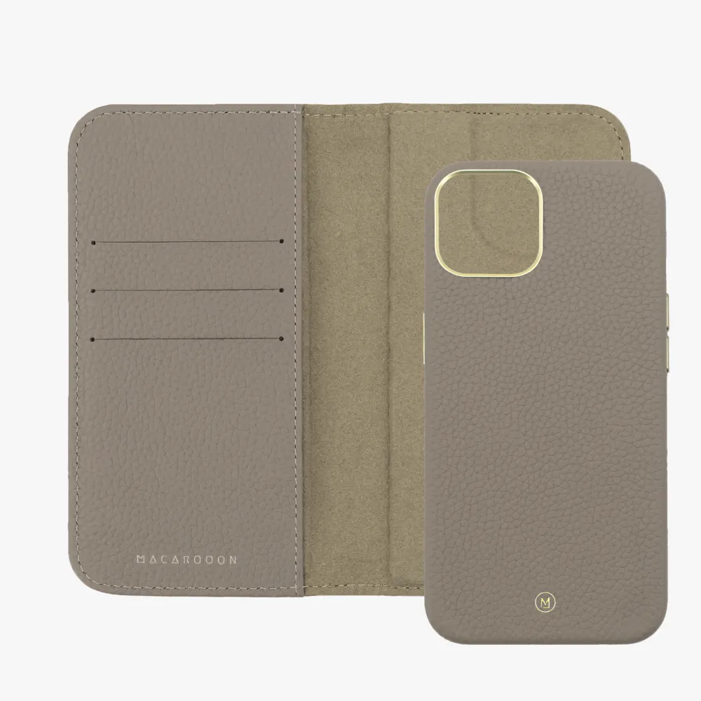 iPhone 16 Pro Max MagSafe Leather Flip Cover with Leather Case