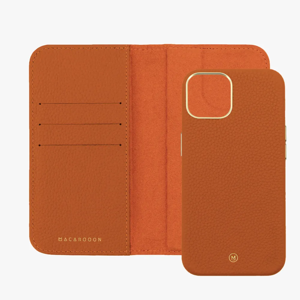 iPhone 16 Pro Max MagSafe Leather Flip Cover with Leather Case