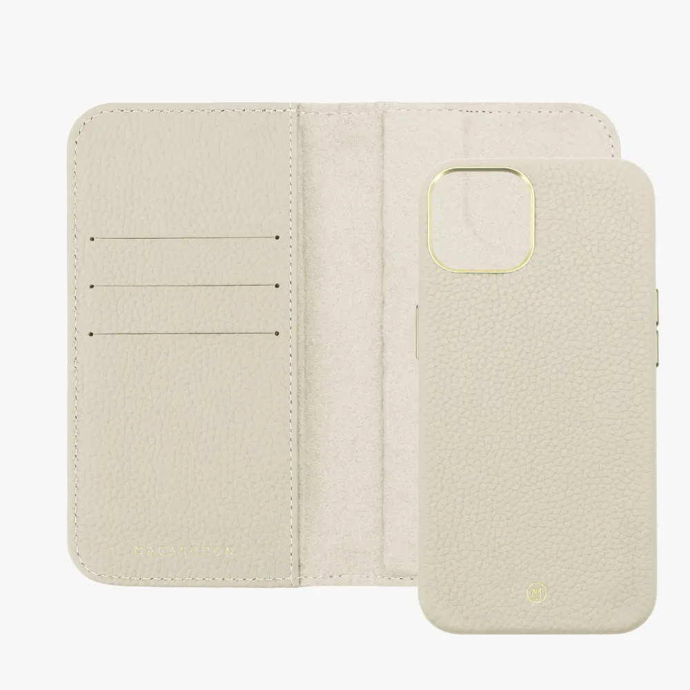 iPhone 16 Pro Max MagSafe Leather Flip Cover with Leather Case