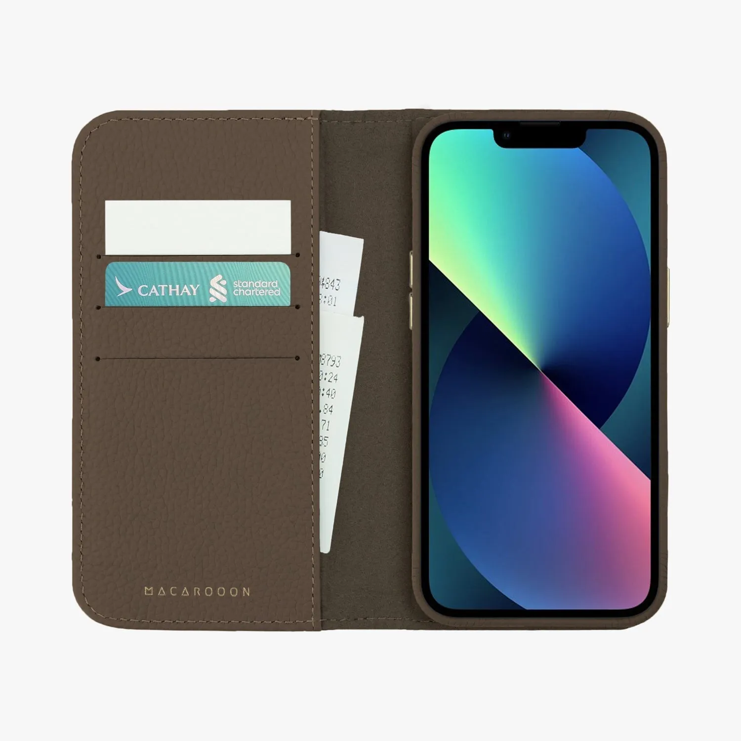 iPhone 16 Pro Max MagSafe Leather Flip Cover with Leather Case
