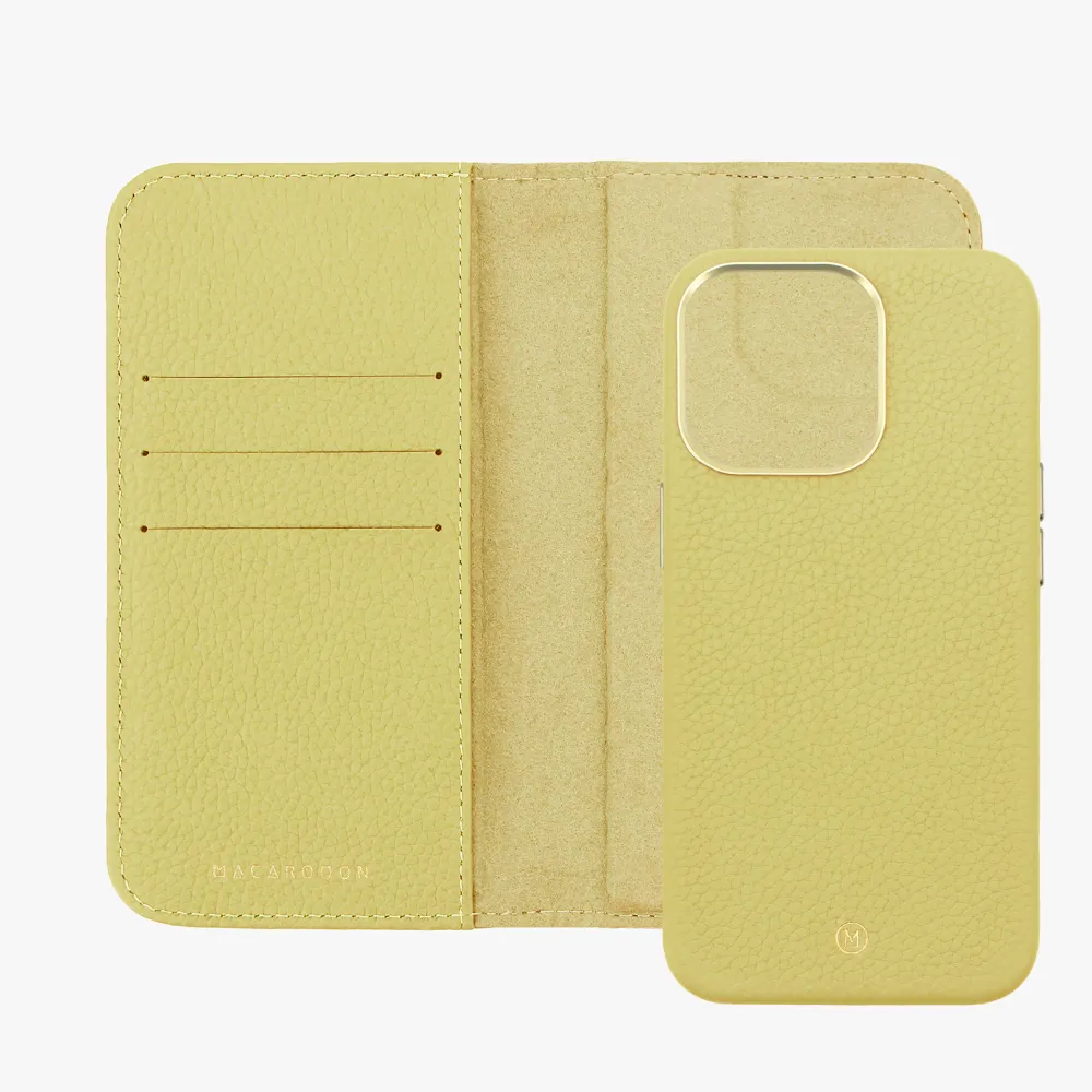 iPhone 16 Pro Max MagSafe Leather Flip Cover with Leather Case