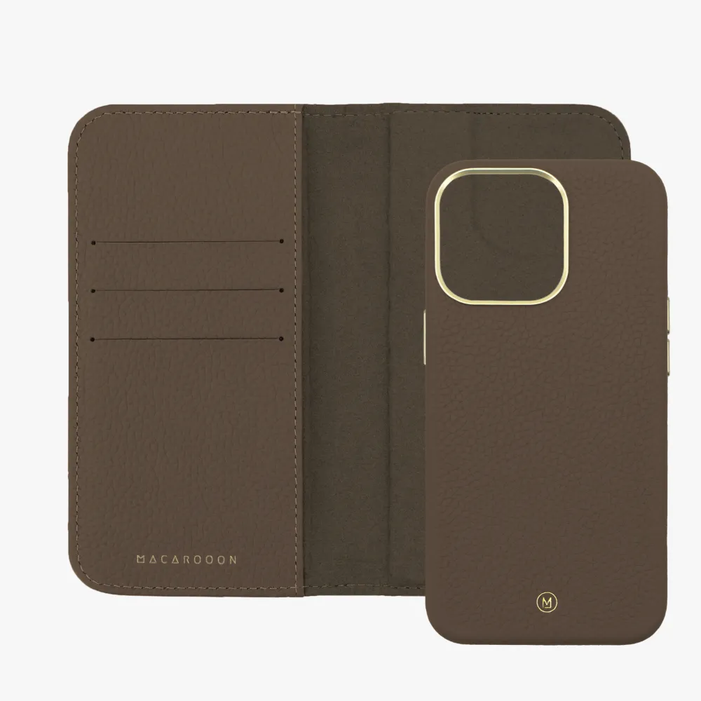 iPhone 16 Pro Max MagSafe Leather Flip Cover with Leather Case