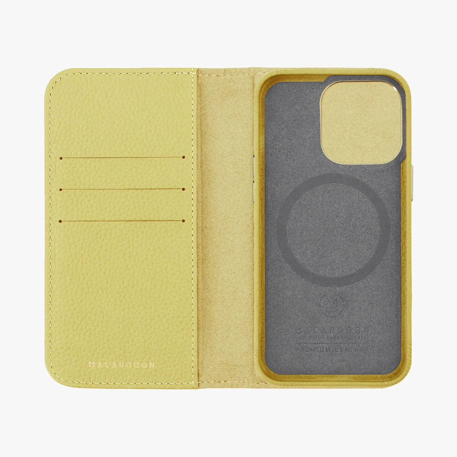 iPhone 16 Pro Max MagSafe Leather Flip Cover with Leather Case
