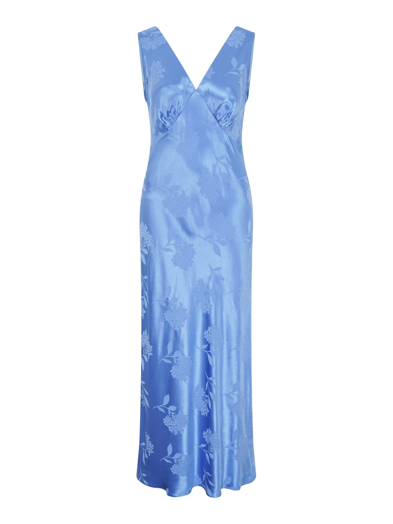 Iris Jacquard Dress in Blue