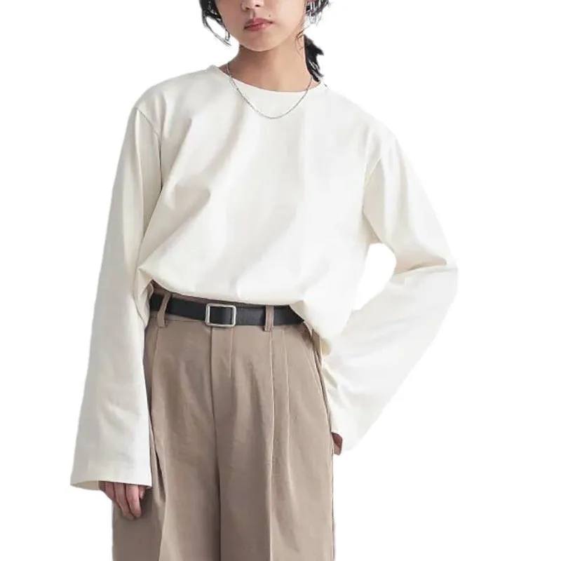 Ivyshape | Casual Solid Color Cotton Round Neck Base Layer Shirt