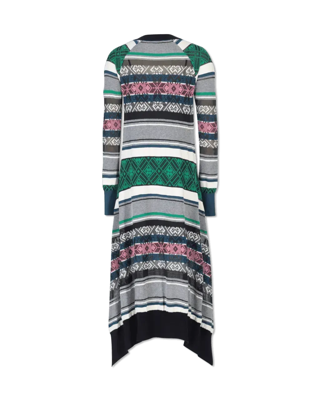 Jacquard Knit Sweater Dress