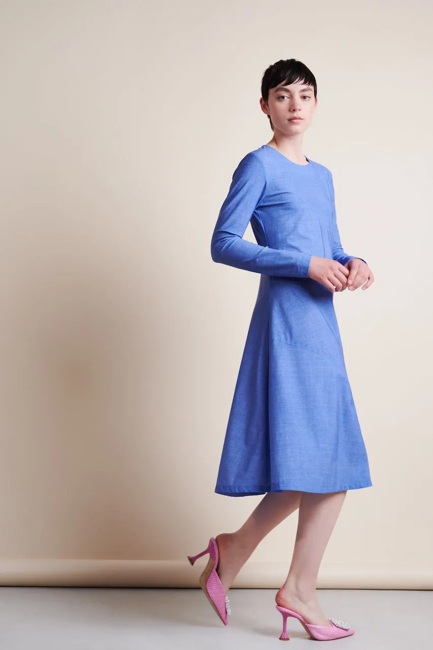 Jessica Dress Short Technical Jersey | Light blue