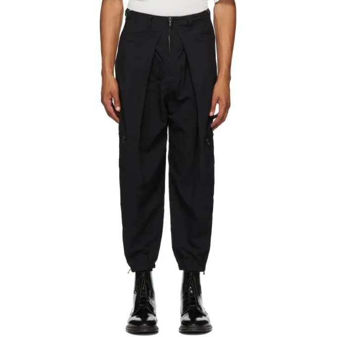 Julius Black Zip Cargo Pants