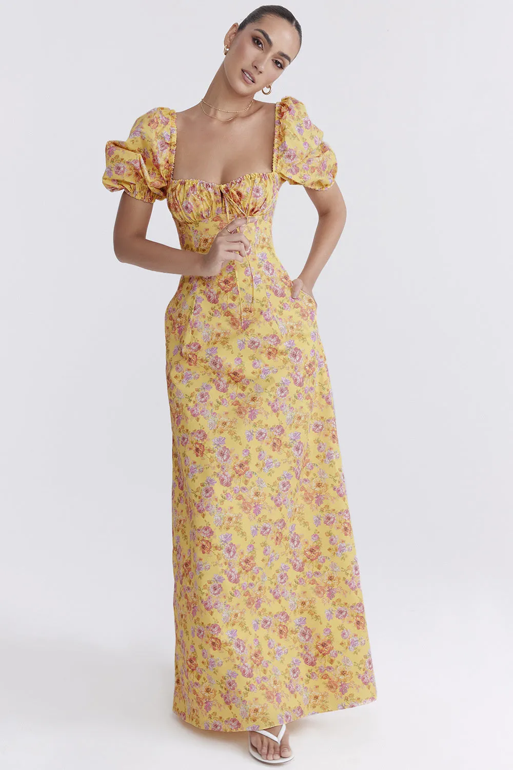 Kate Puff Sleeve Loose Maxi Dress