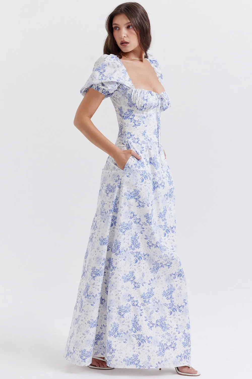 Kate Puff Sleeve Loose Maxi Dress