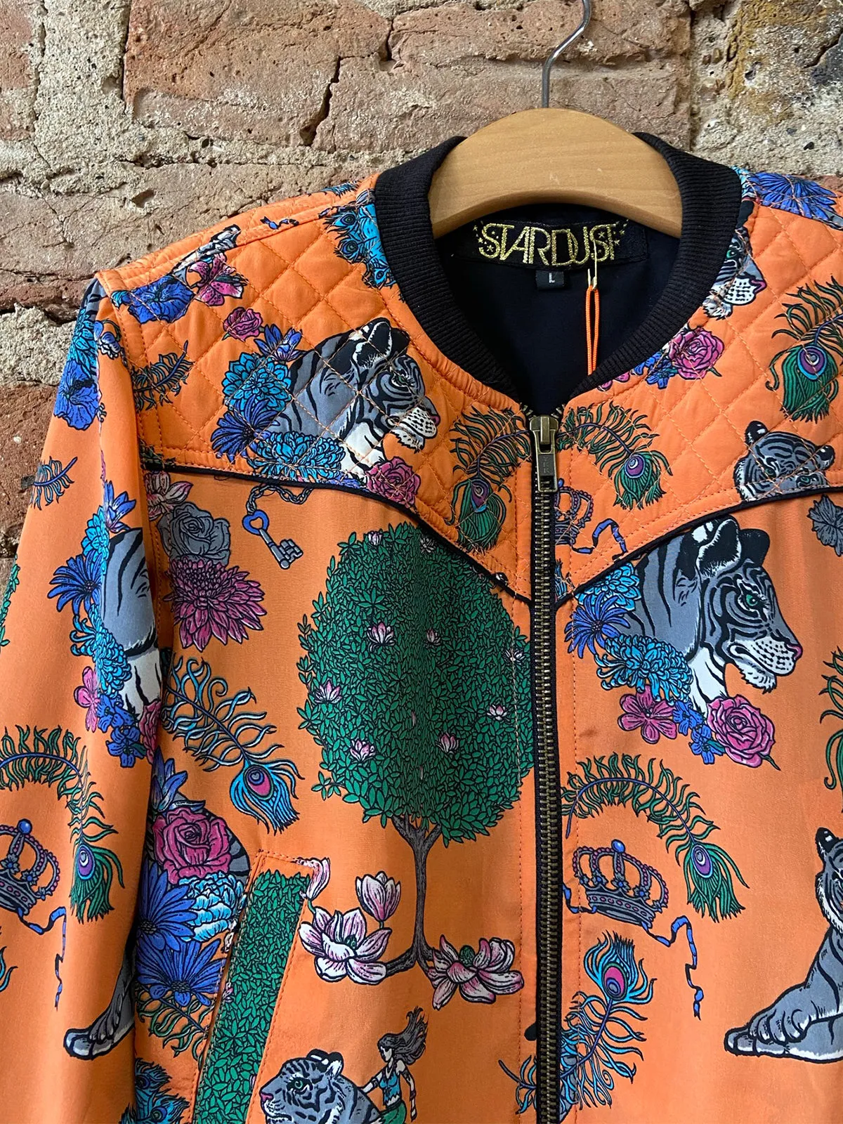 Kids Tiger Bomber Jacket Tangerine
