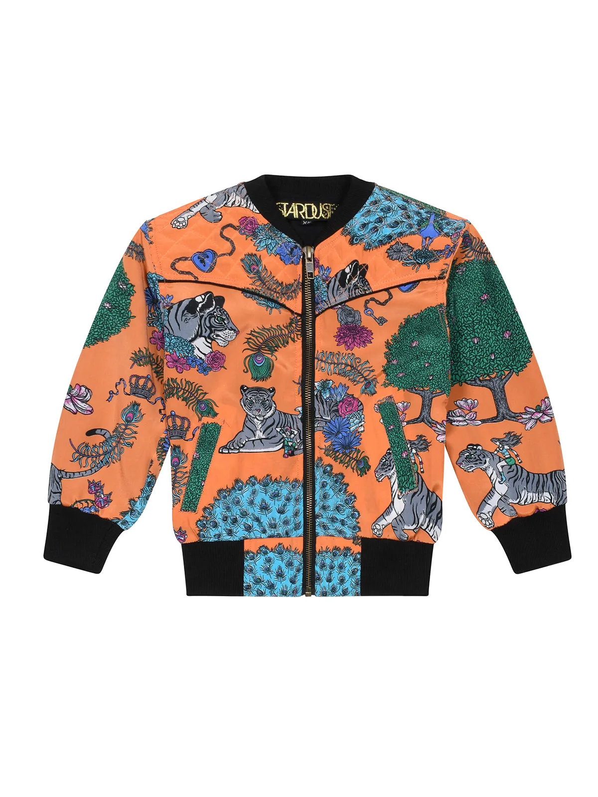 Kids Tiger Bomber Jacket Tangerine