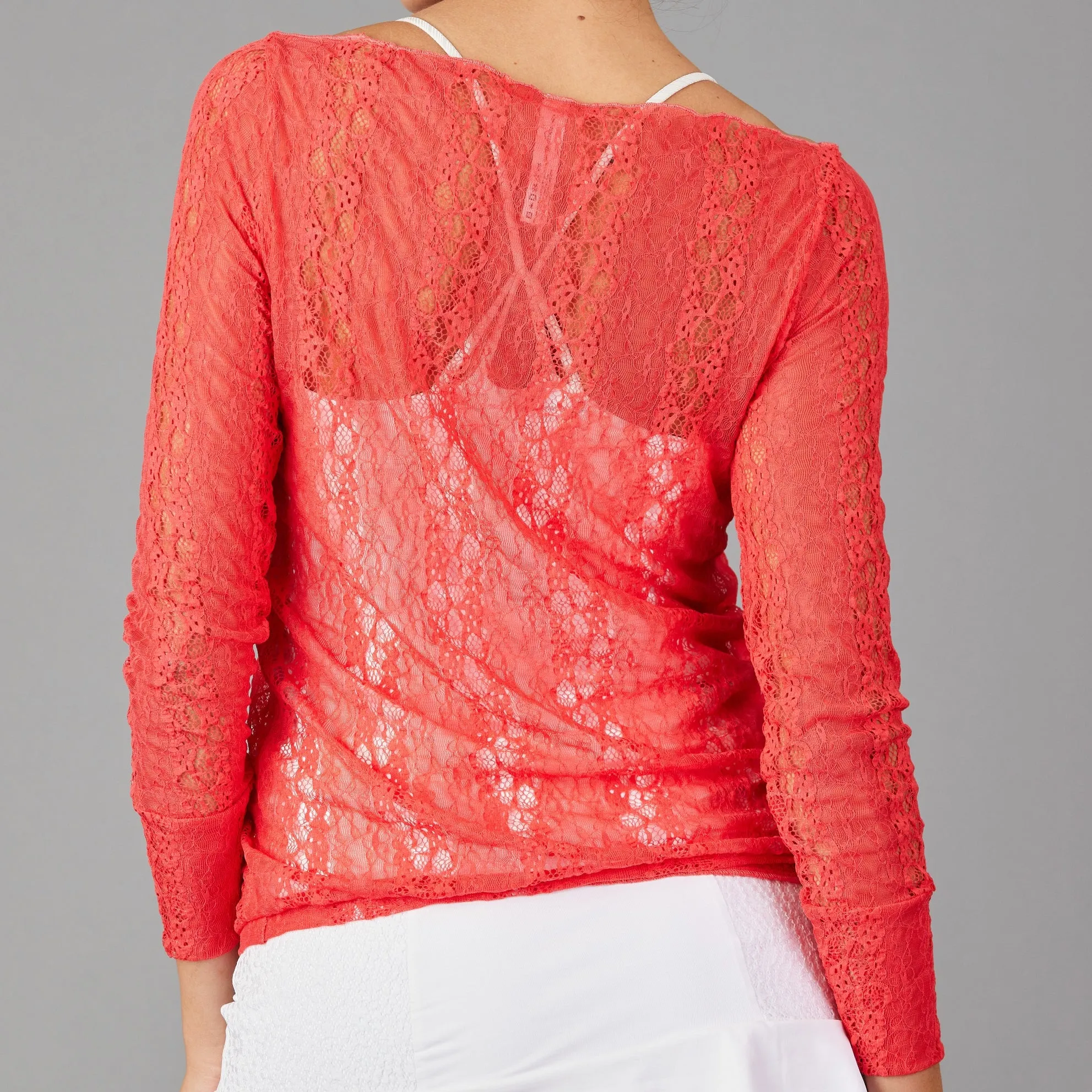 Lace Pullover Top (coral)