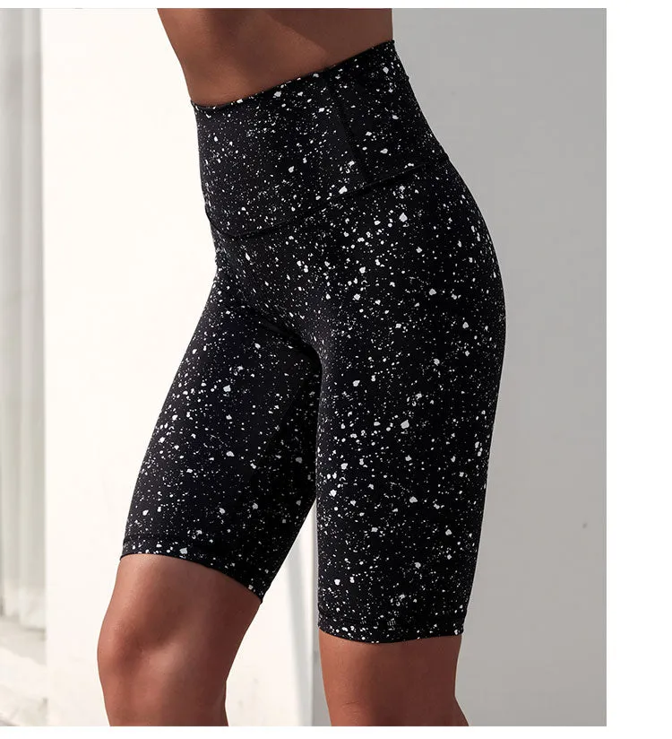 LANIKAR TRAINING CROPPED LEGGINGS IN SPOT PRINT