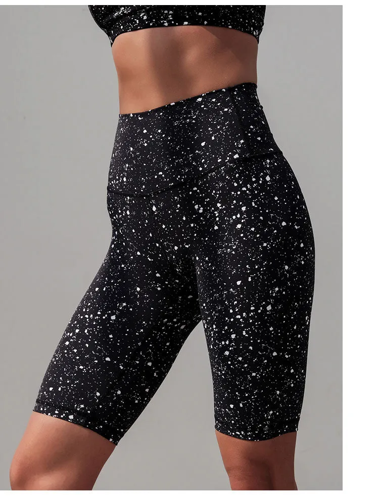 LANIKAR TRAINING CROPPED LEGGINGS IN SPOT PRINT