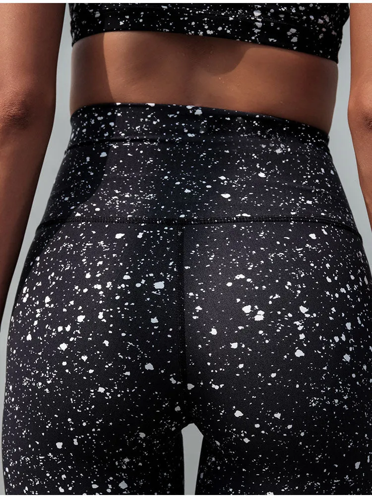 LANIKAR TRAINING CROPPED LEGGINGS IN SPOT PRINT