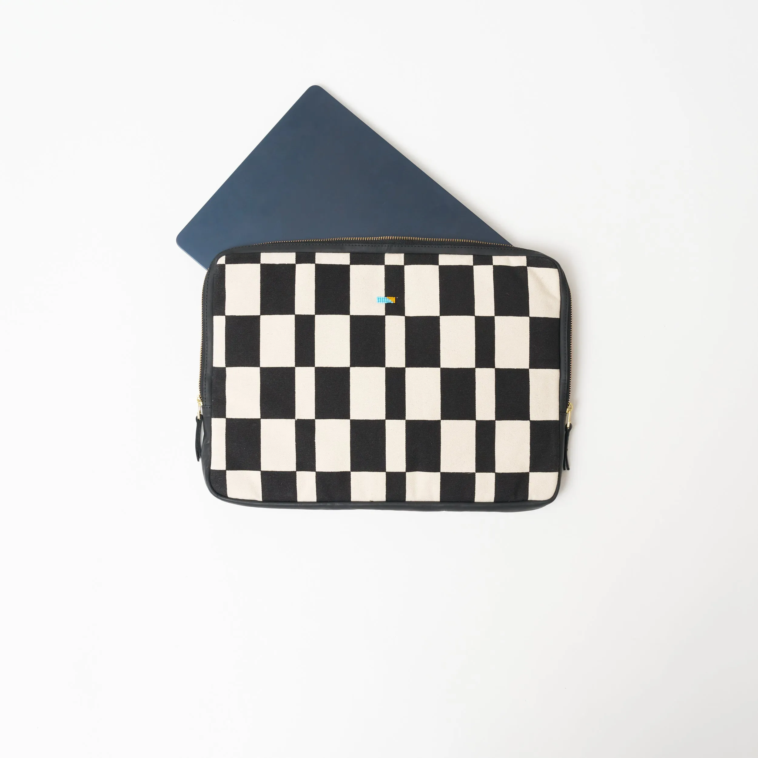 Laptop Sleeve - Large - Black Checker