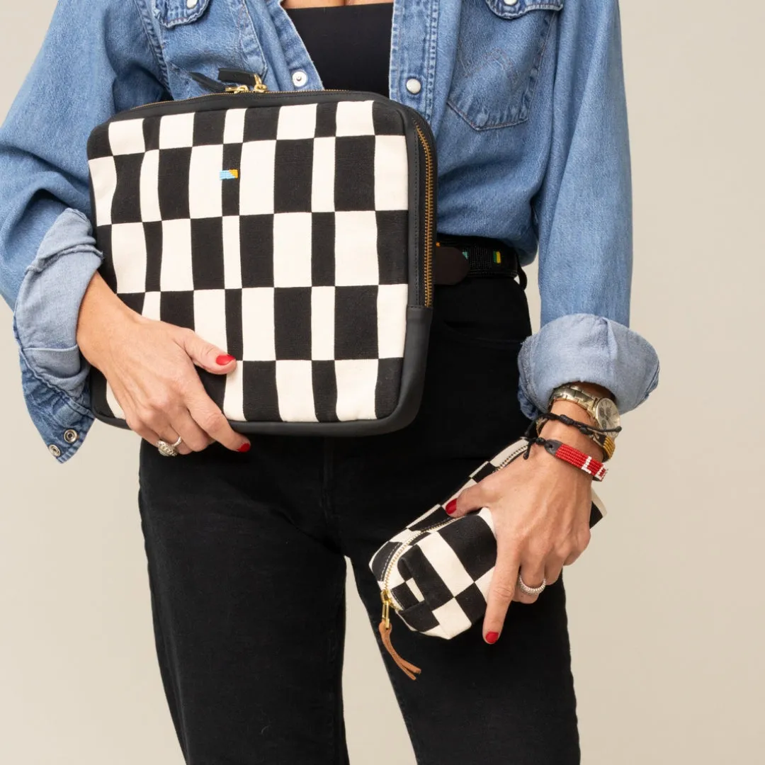 Laptop Sleeve - Large - Black Checker