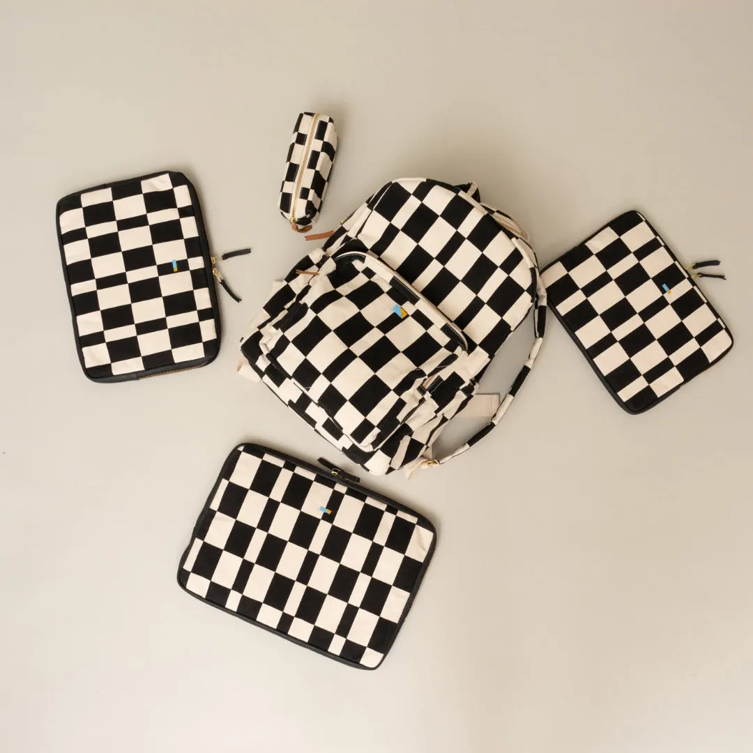 Laptop Sleeve - Large - Black Checker