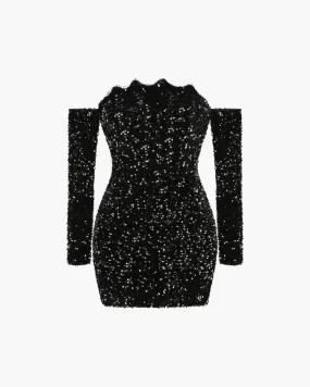 Lavinia – Off-the-shoulder sheath - Embellished dress