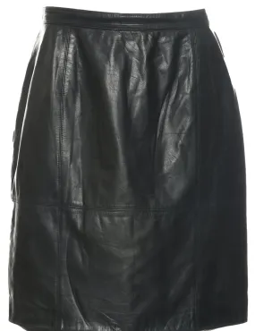 Leather Pencil Skirt - L