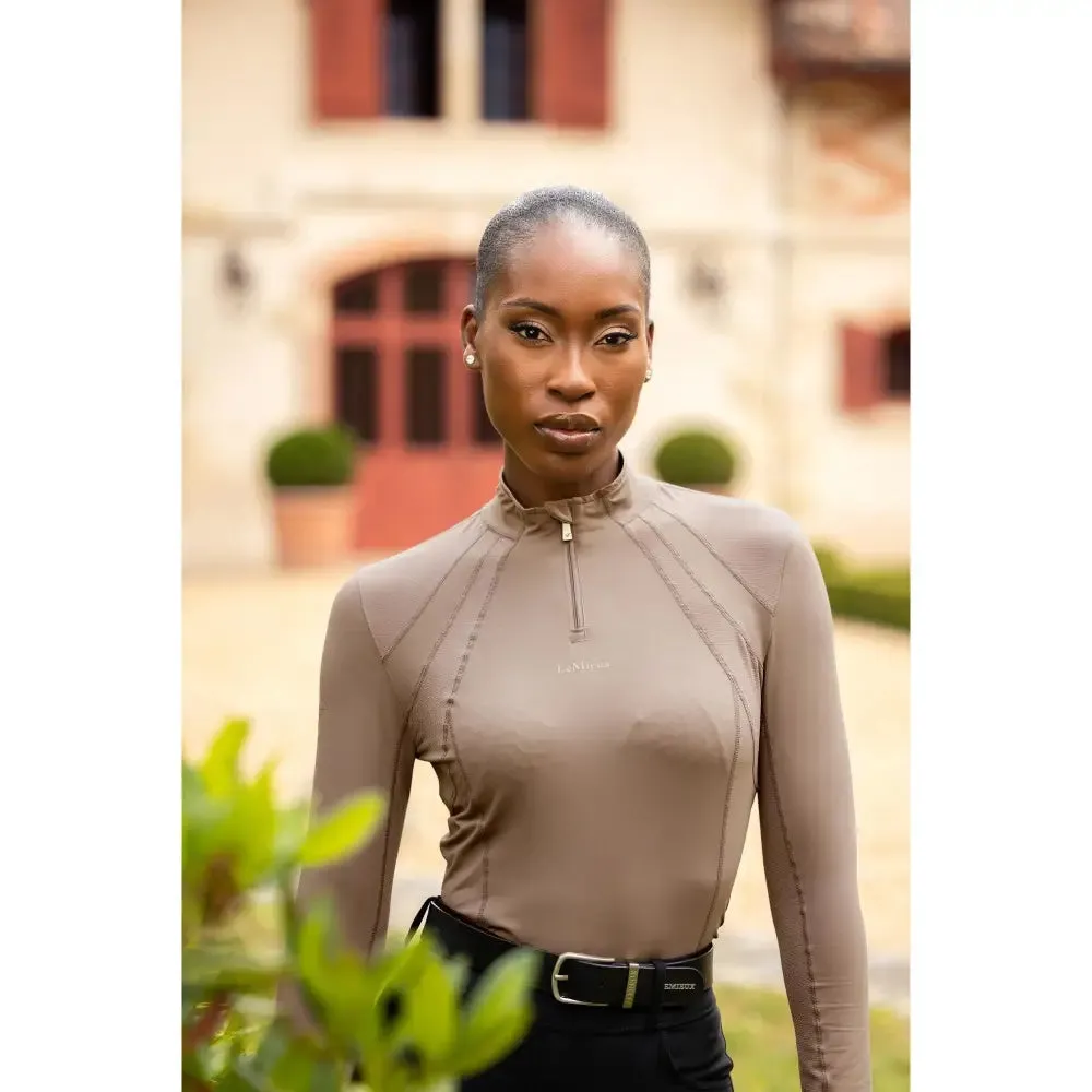 Lemieux Mia Mesh Long Sleeve Base Layer Walnut