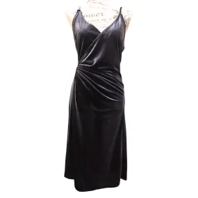 Lioness slate velvet wrap dress-M 10-12