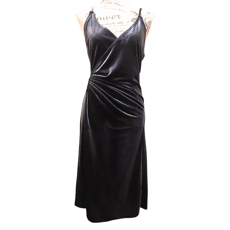 Lioness slate velvet wrap dress-M 10-12