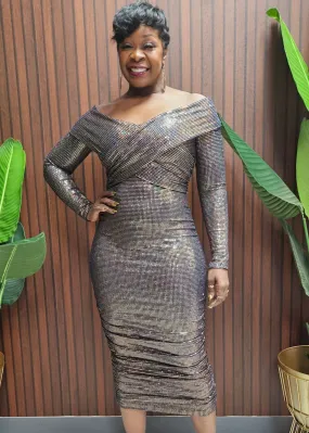 Melody Metallic Sequin Dress