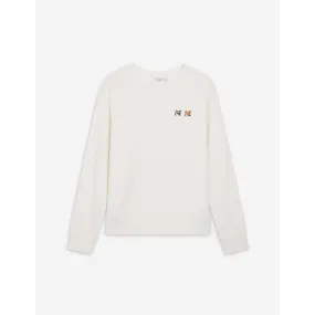 Men Double Fox Head Patch Classic Sweatshirt - Ecru