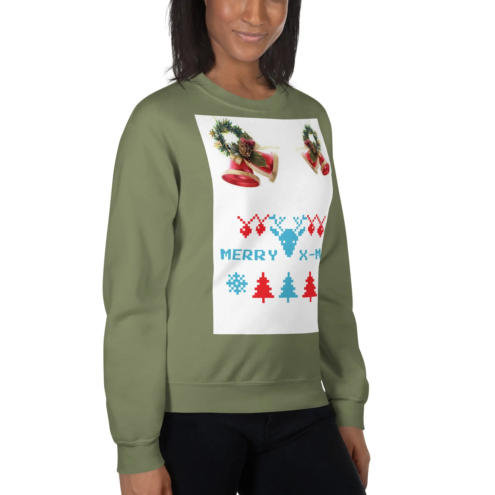 Merry X-Mas Sweatshirt (Glamourange Christmas Sweatshirt Womens)