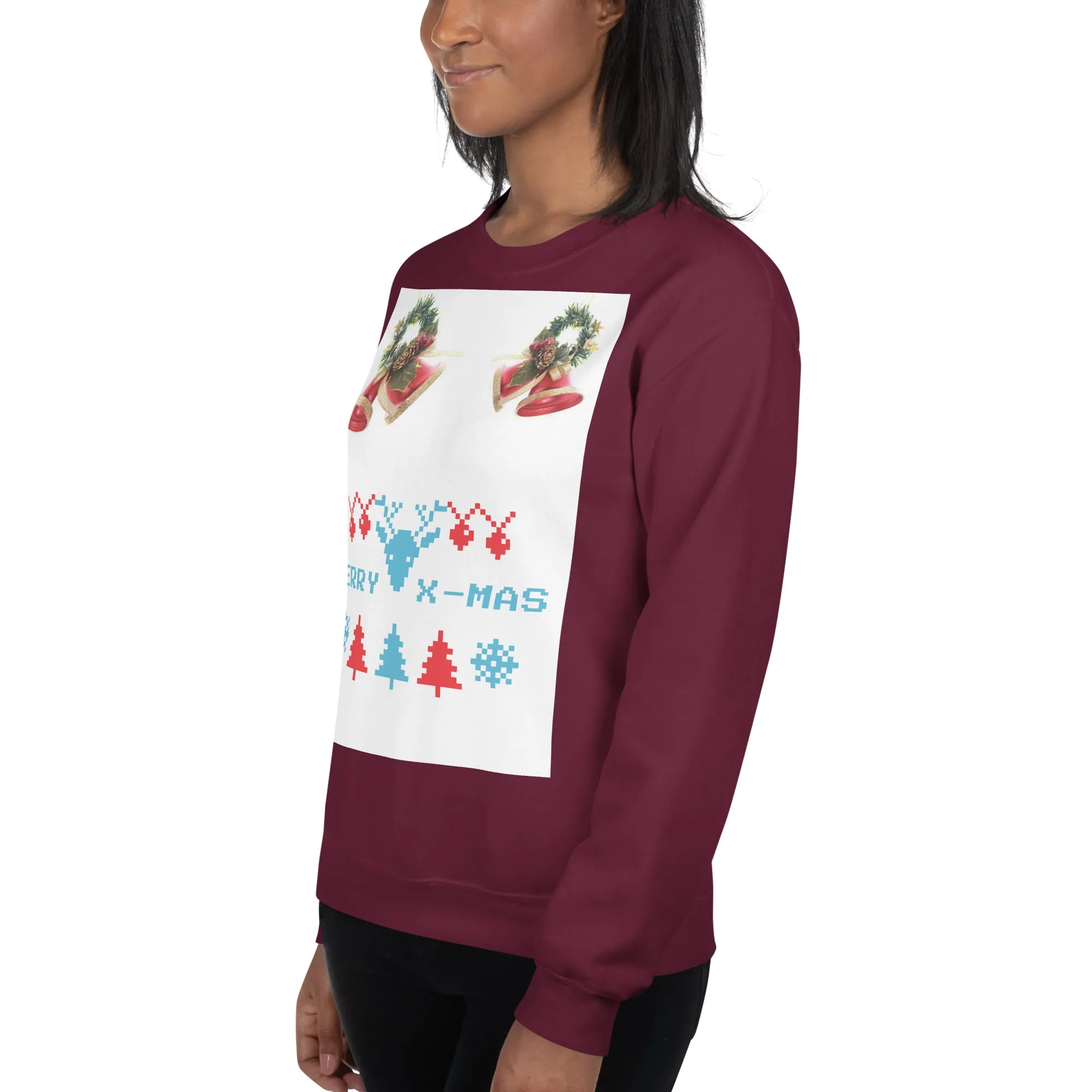 Merry X-Mas Sweatshirt (Glamourange Christmas Sweatshirt Womens)