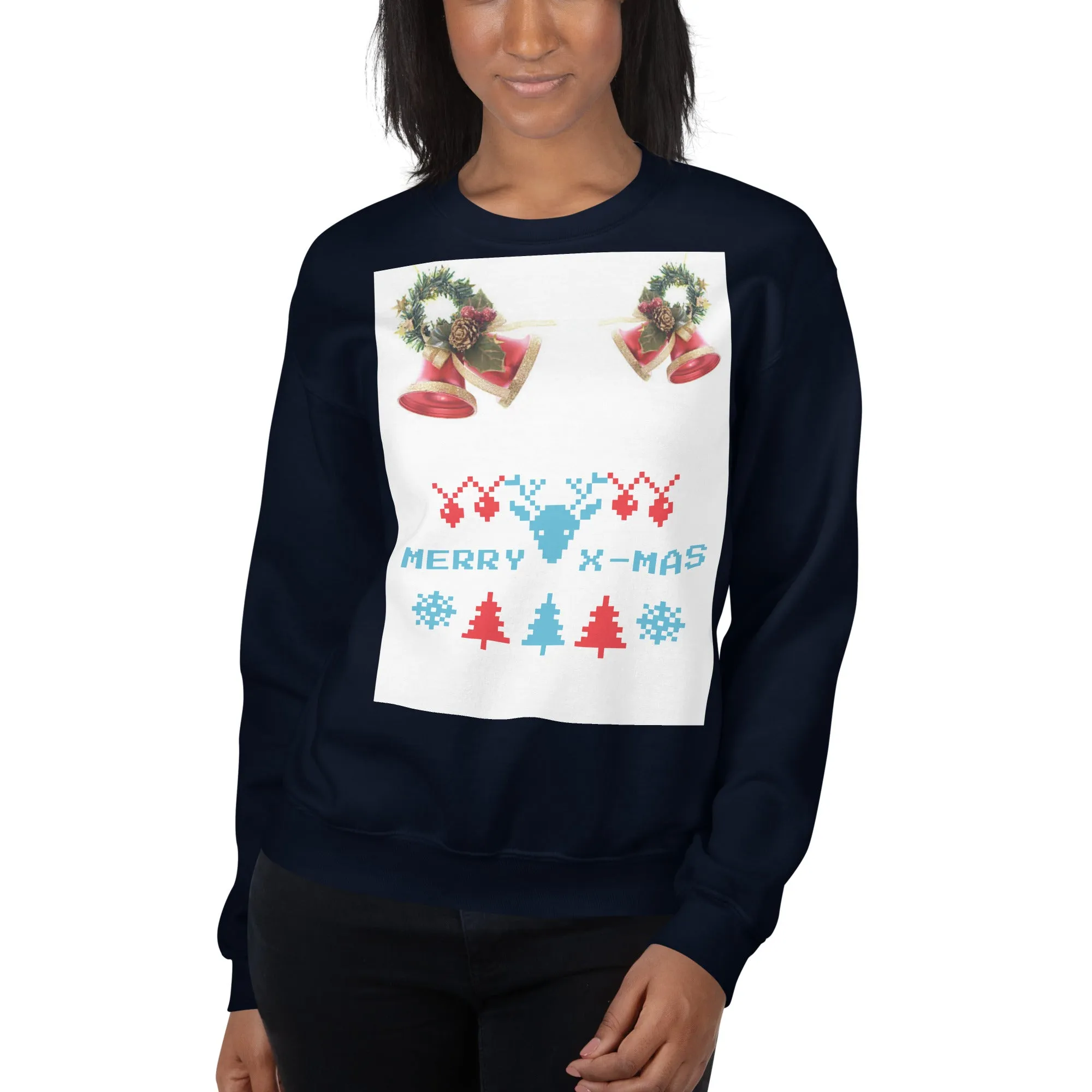 Merry X-Mas Sweatshirt (Glamourange Christmas Sweatshirt Womens)
