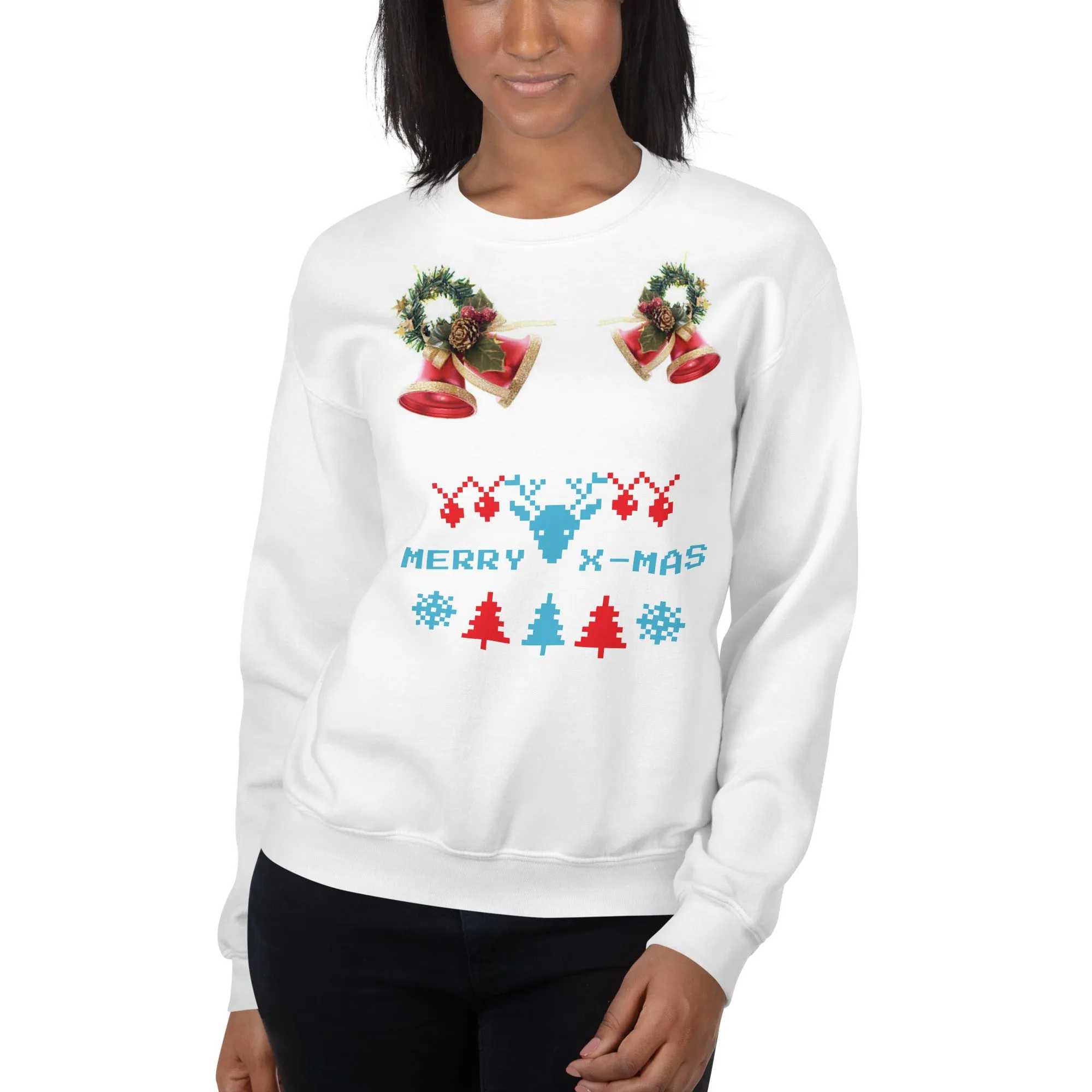 Merry X-Mas Sweatshirt (Glamourange Christmas Sweatshirt Womens)