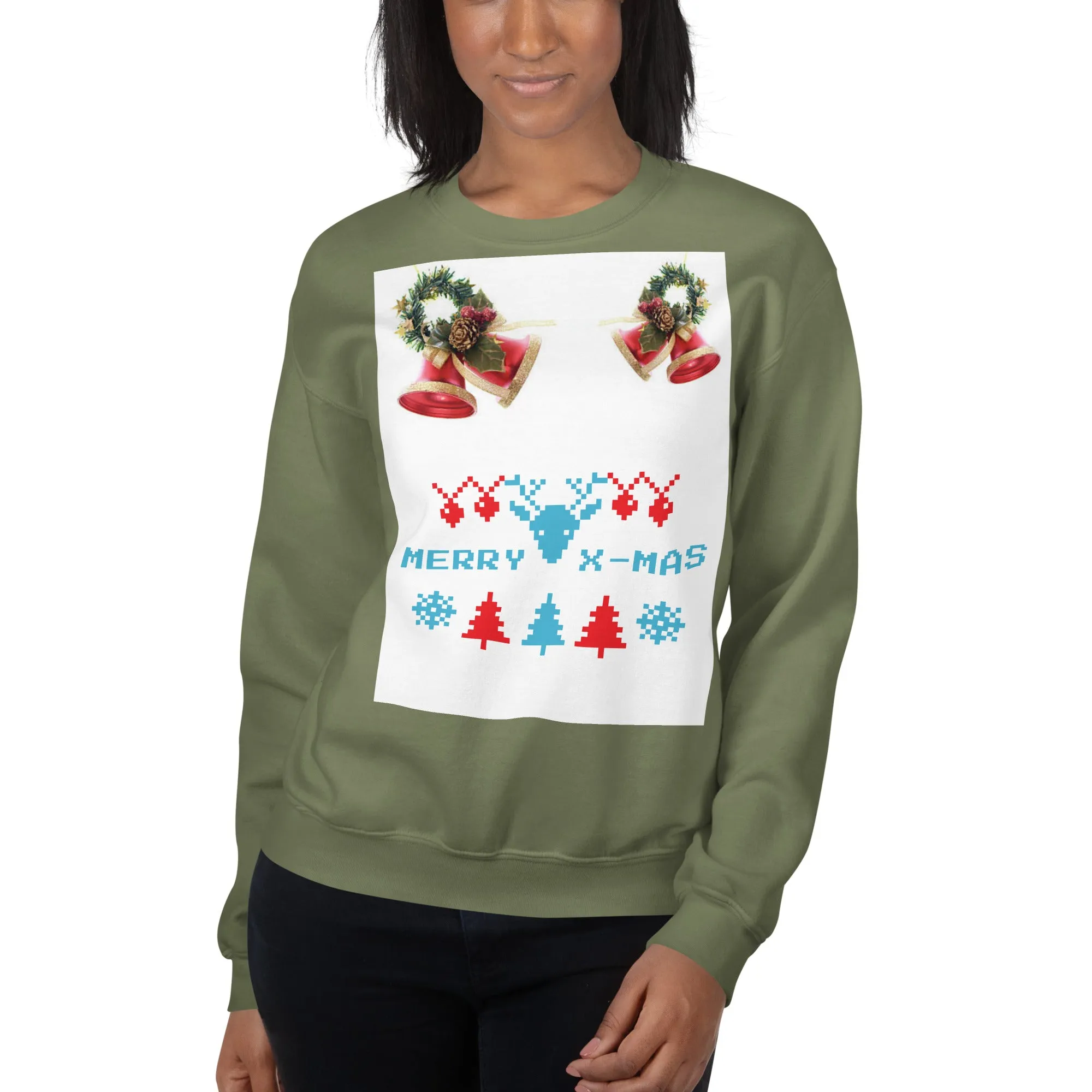 Merry X-Mas Sweatshirt (Glamourange Christmas Sweatshirt Womens)