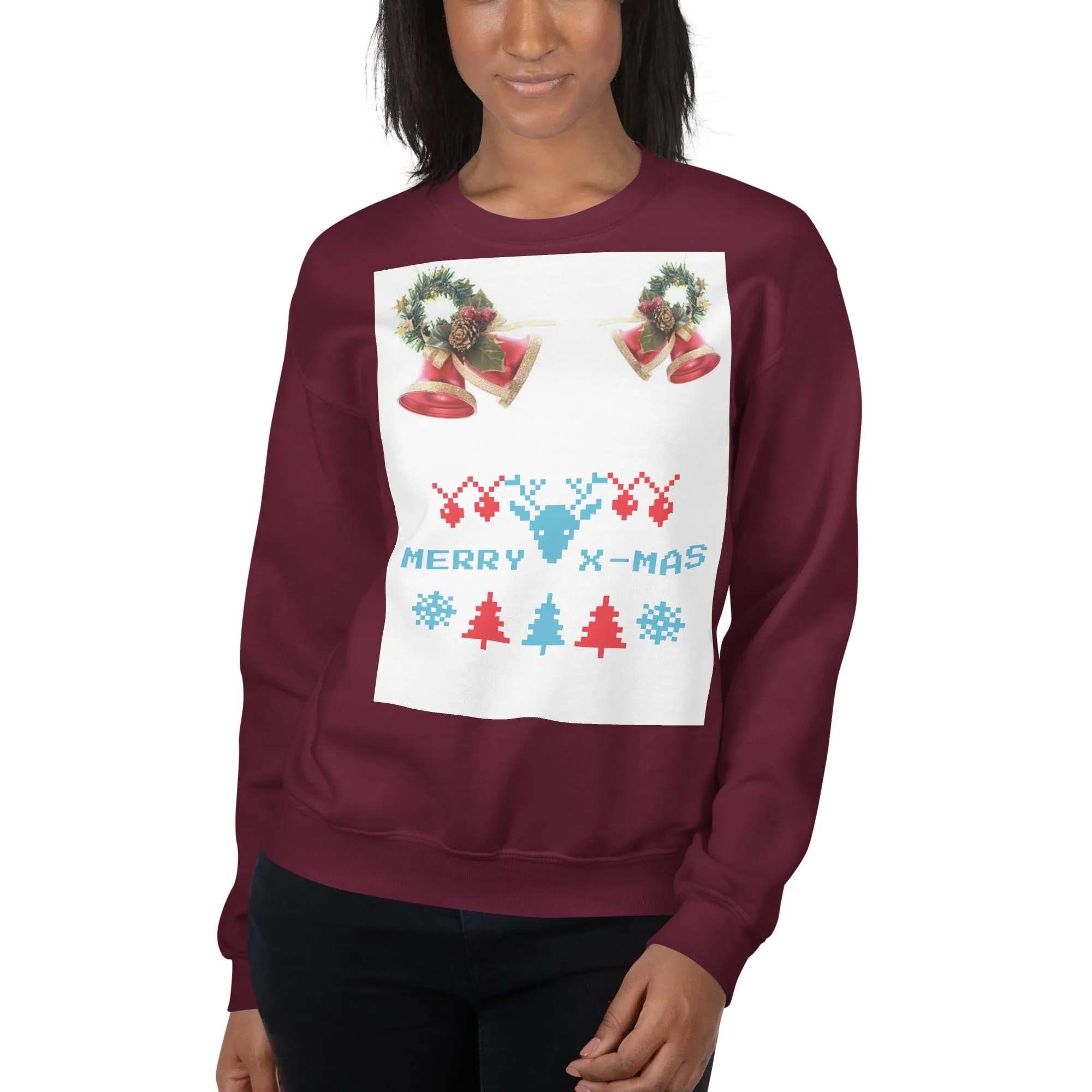 Merry X-Mas Sweatshirt (Glamourange Christmas Sweatshirt Womens)