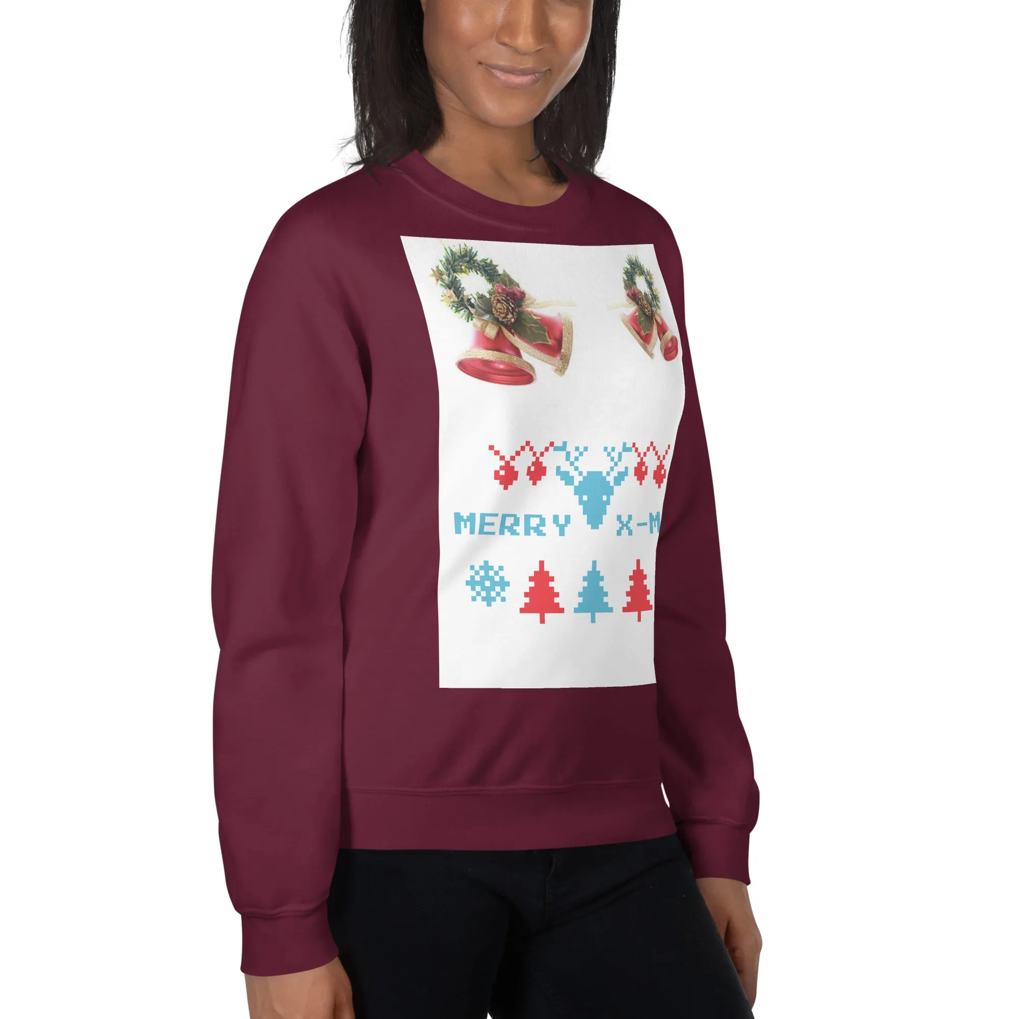 Merry X-Mas Sweatshirt (Glamourange Christmas Sweatshirt Womens)