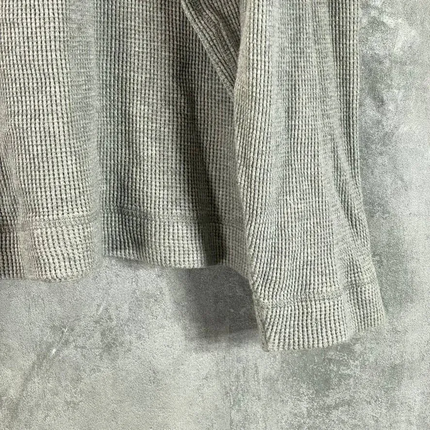 MICHAEL KORS Men's Grey Mock-Neck Three-Button Pullover Sweater SZ XL
