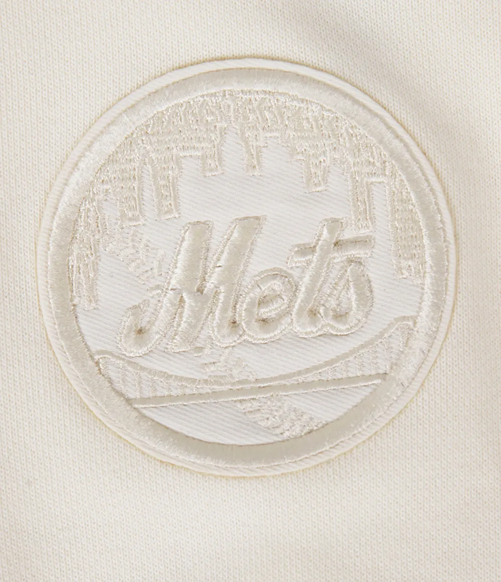 MLB NEW YORK METS NEUTRAL WOMEN'S CREWNECK (EGGSHELL)
