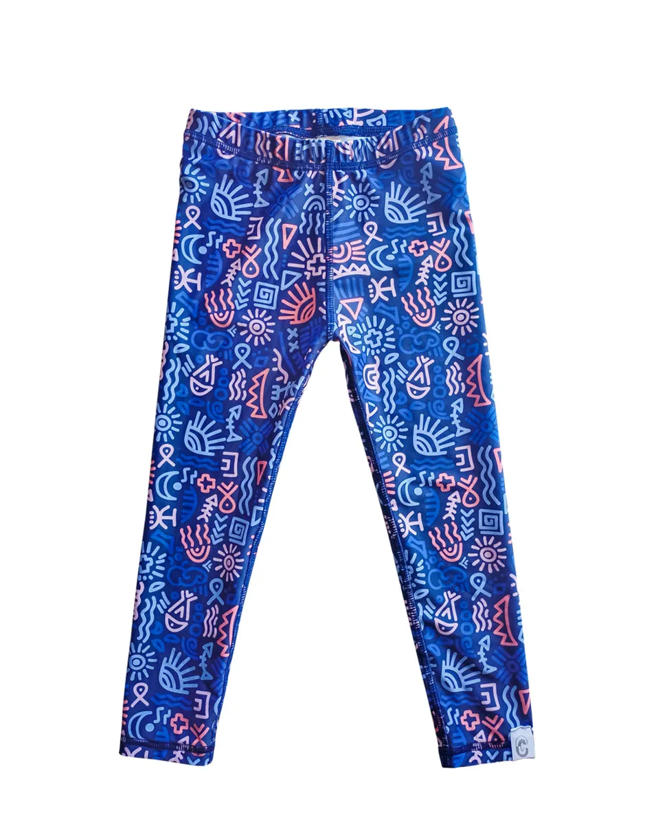 Navy Tribal Leggings