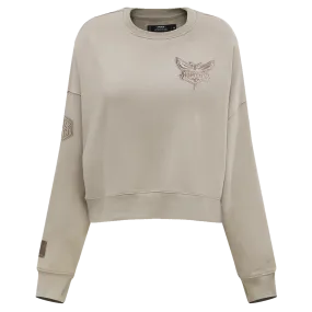 NBA CHARLOTTE HORNETS NEUTRAL WOMEN'S CREWNECK (TAUPE)