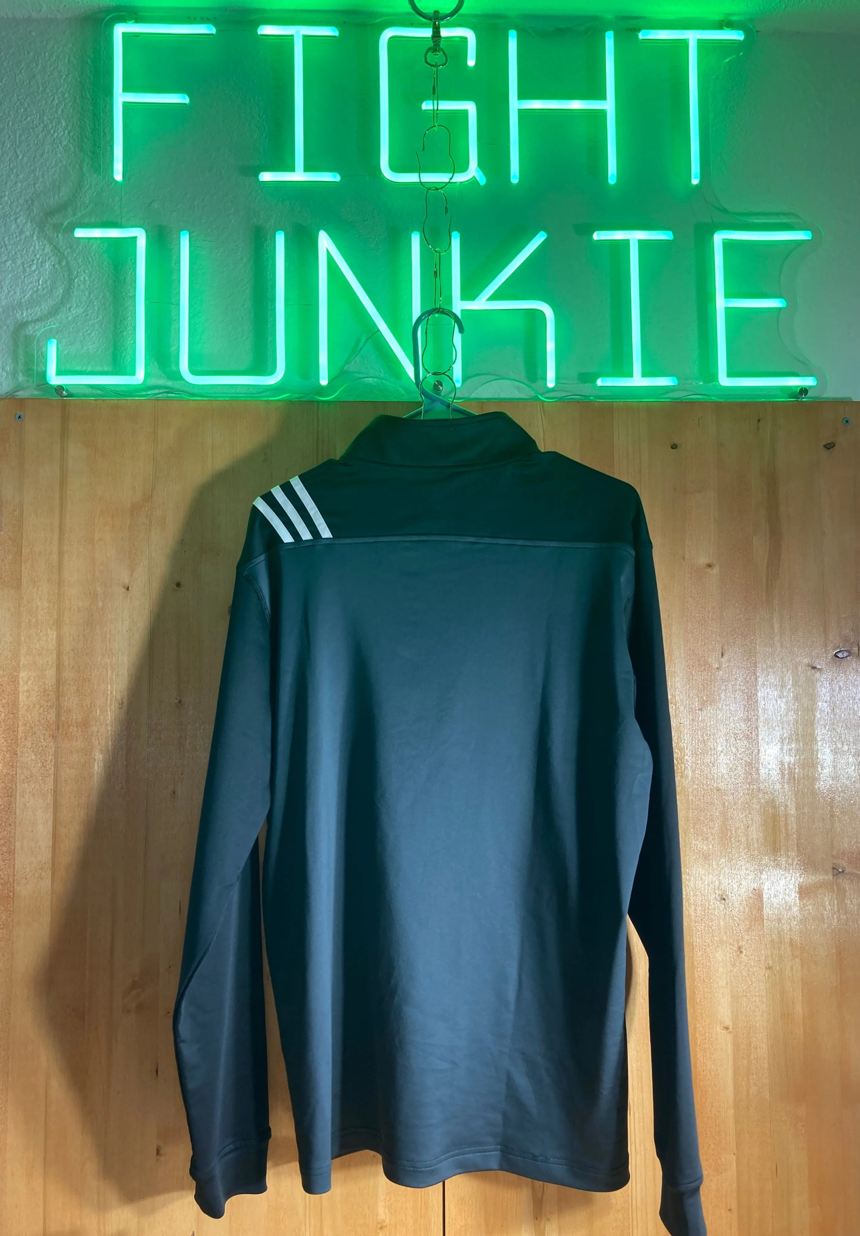 NEW! ADIDAS Medium M Med MD 1/4 Zip Pullover Golf Jacket Adult Mens Long Sleeve Black Shirt