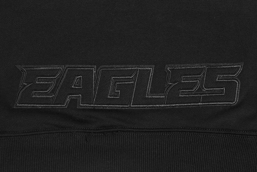 NFL PHILADELPHIA EAGLES NEUTRAL WOMEN'S CROPPED PO HOODIE (BLACK)