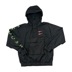 NIKE "Swoosh" Embroidered Logo Spellout 1/2 Zip Pullover Hooded Windbreaker Track Jacket