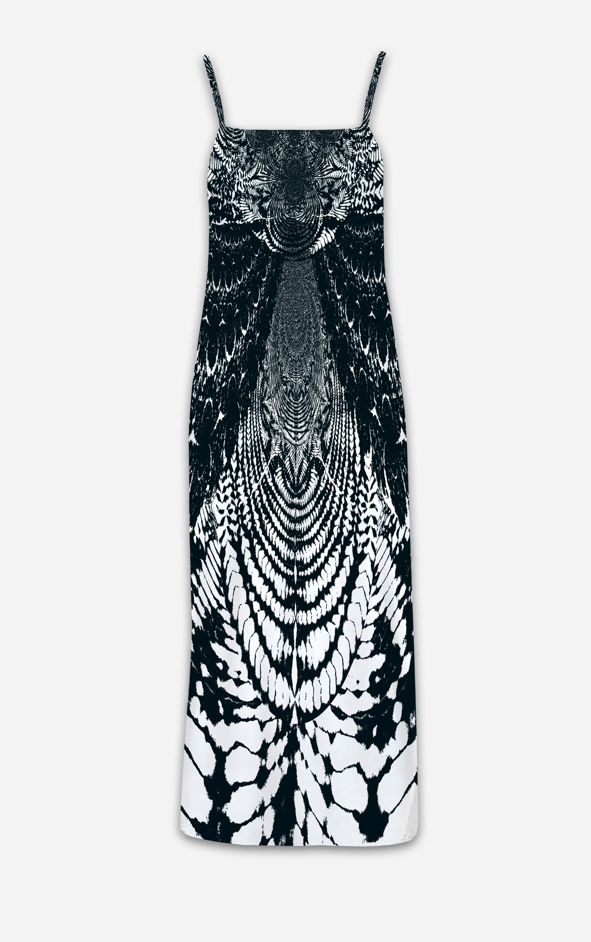 Not Your Mamas Tie Dye- French Gothic V Neck Slip Dress in Midnight Teal | Le Leanian™
