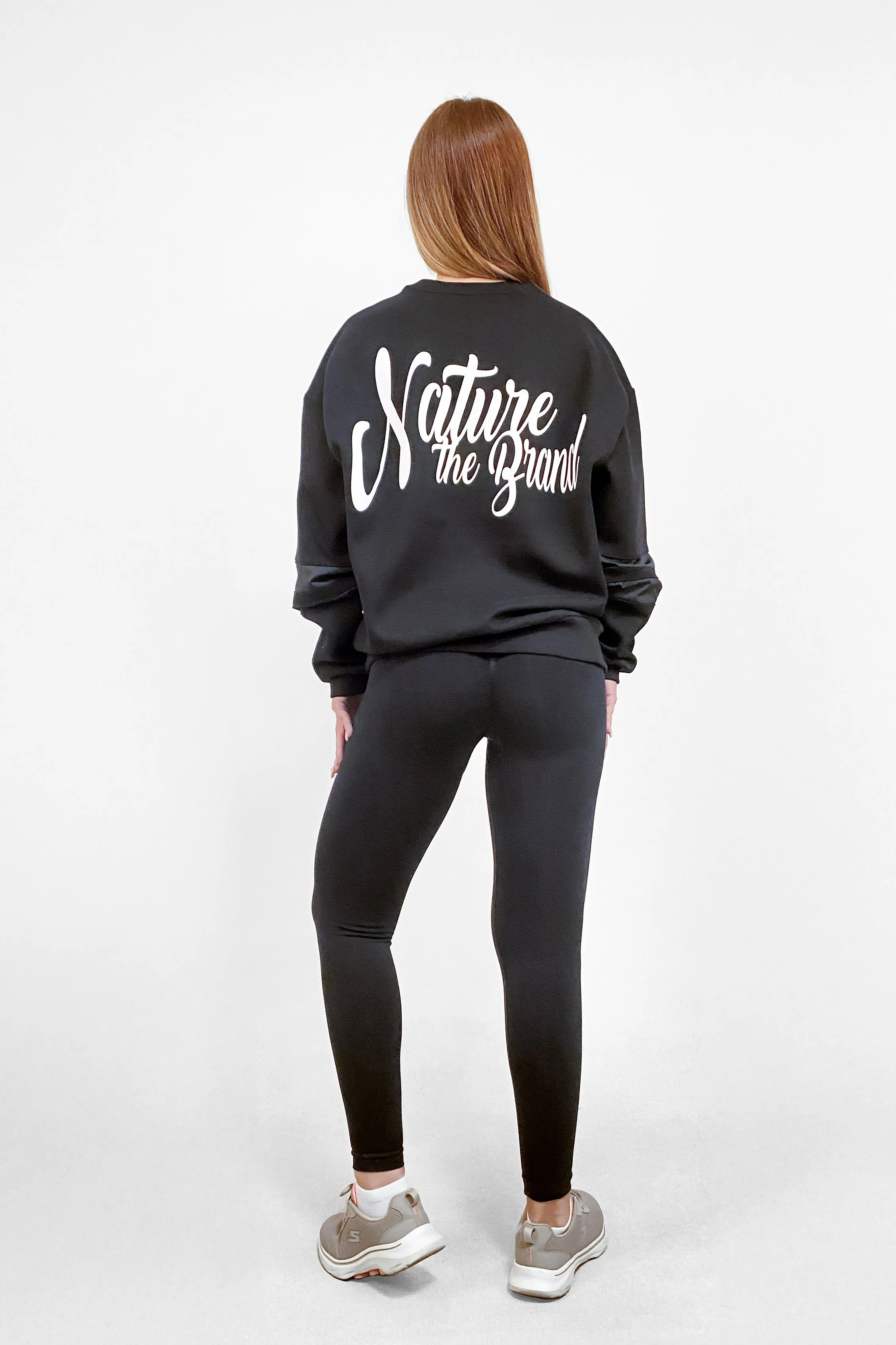 NTB Woman PVC Panel Oversize Sweatshirt Black
