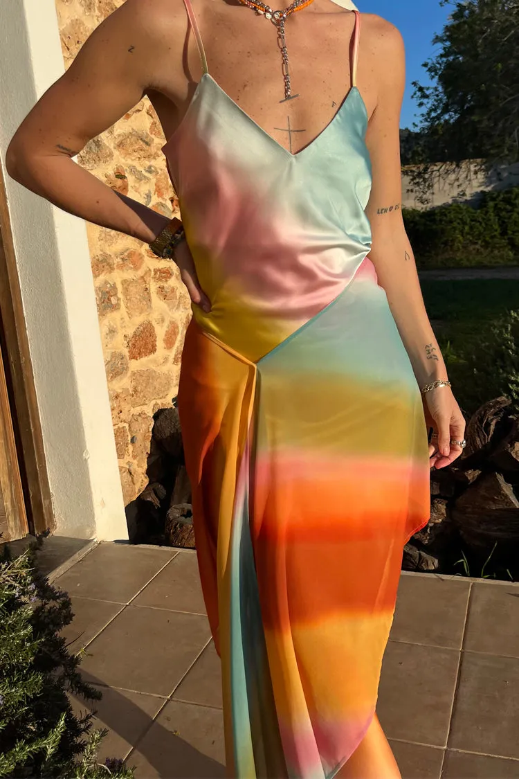 Ombre Leo Maxi Slip Dress